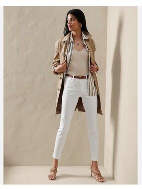 Banana Republic Skinny Fit Jeans Size 27/4 Petite Minimal Coastal Neutral Spring